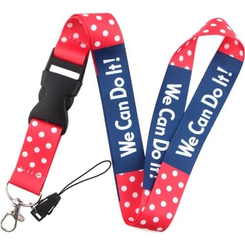 We can do it Art Key Chain webbings ribbons Neck Strap for Phone Keys ID Card Cartoon Lanyards