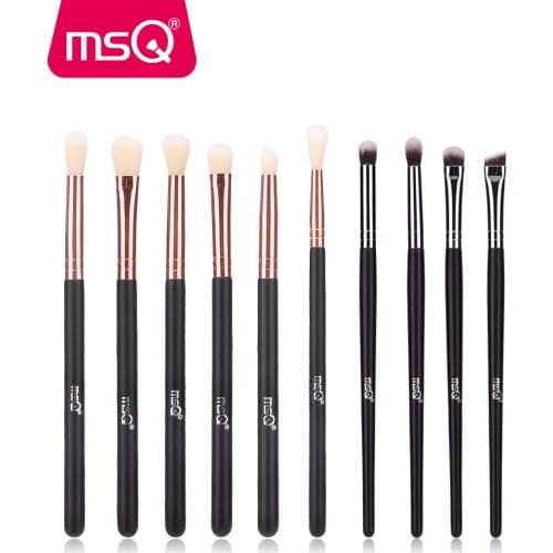 MSQ Eyeshadow Makeup Brushes Set 4pcs 6pcs 10pcs Eyes Make Up Brush Kits Blending Eyebrow Powder Puff Foundation Sponge as Gift