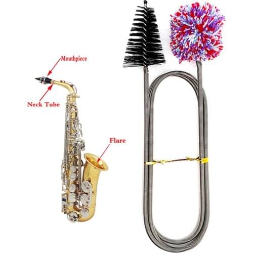 Saxophone cleaning brush Double-headed dual-purpose multi-purpose cleaning brush 90cm