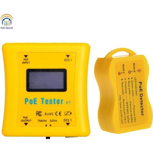 PoE Tester Pocket-Sized PoE Detector Bundle Inline PoE Voltage & Current Tester PoE Detector for CCTV installation
