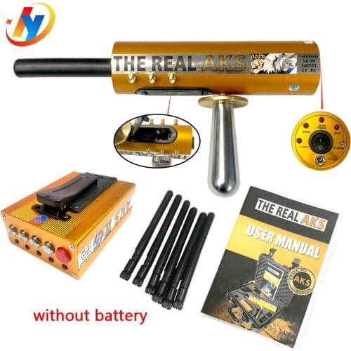 The Removable Battery Real AKS Long Range Metal Detector 6 Antennas Use 9V Battery For Detect Gold Silver Diamond