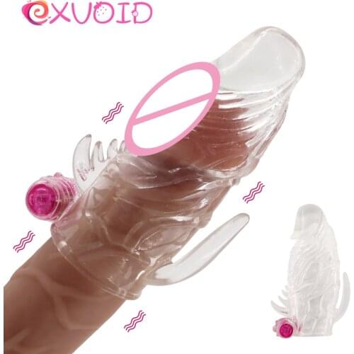 EXVOID Vagina Stimulate Penis Vibrator Ring Penis Extender Enlarger G-spot Massager Clitoris Stimulate Cock Vibrating Ring