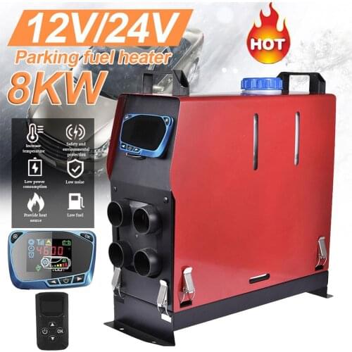 All In One Diesel Air Car Heater Host 8KW Adjustable 12V/24V LCD English Remote Control Integrated Parking Heater Machine