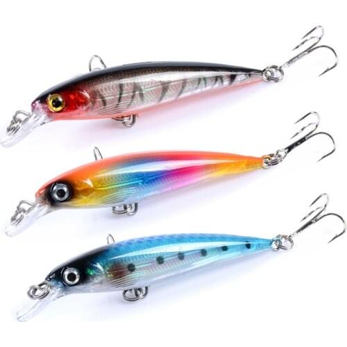 1PCS Laser Minnow Fishing Lure 8.5CM 7.2G Pesca Hooks Fish Wobbler Tackle Crankbait Artificial Japan Hard Bait Swimbait 8 Colors