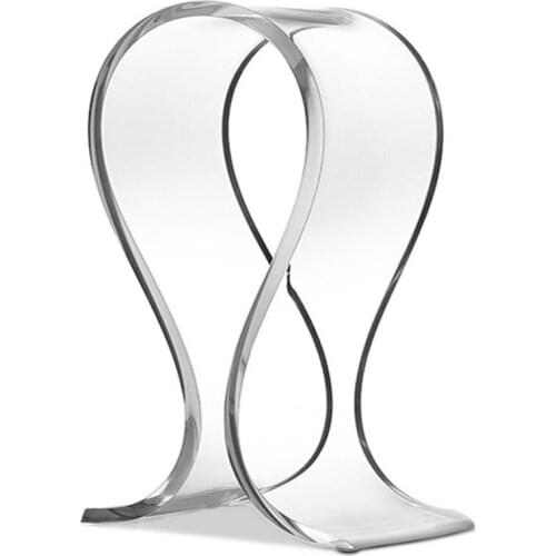 1pc Universal Acrylic Headphone Headset Display Stand Rack Hanger Holder Clear Earphone desk Shelf Bracket