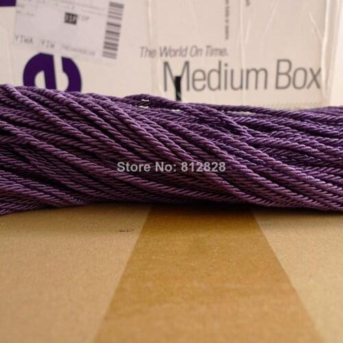 100 Meters 3mm Plum Purple Color Decorative Polyester Twisted Rope 17 Colors Available