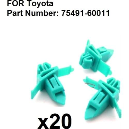 20x 75491-60011 For Toyota Prado 120 02-09 Clip Wheelarch Side Mould Trim Flare Panel