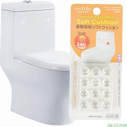 24Pcs/Set Hot Sale Transparent Anti Slip Silicone Shock Absorber Soft Cushion For Closestool Furniture Accessories