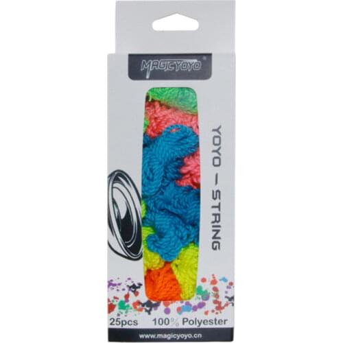 Magicyoyo 100% Polyester Professional Yoyo Strings For Responsive And Unresponsive Yoyos - Pack Of 25,Random Color