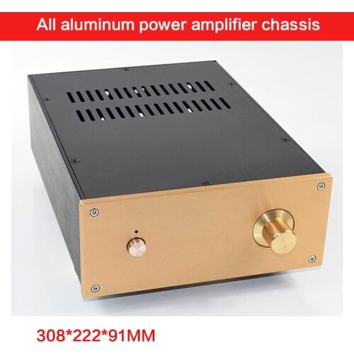 308*222*91MM All-aluminum Power Amplifier Chassis DIY WA125 Tube Amplifier Pure Post-stage Case Power Shell Audio Enclosure