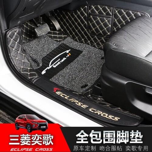 Car-styling 3d Car Mats Luxury-surround Leather Floor For Mitsubishi Eclipse Cross 2018 2019 Car Covers