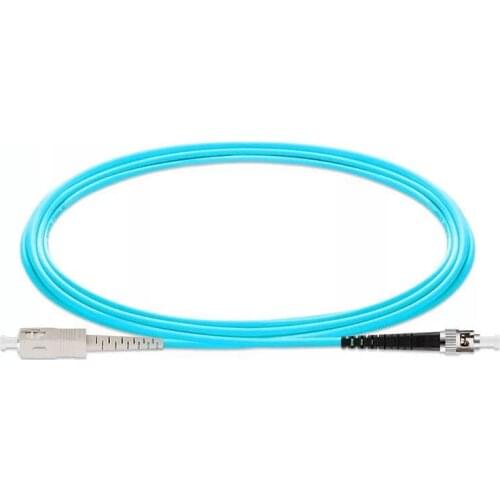 Free Shipping 5PCS/lot SC/UPC -ST/UPC OM3 Fiber Optic Patch Cord 10G 50/125 Fiber Cable Multimode Simplex Optical Jumper1M 2M 5M