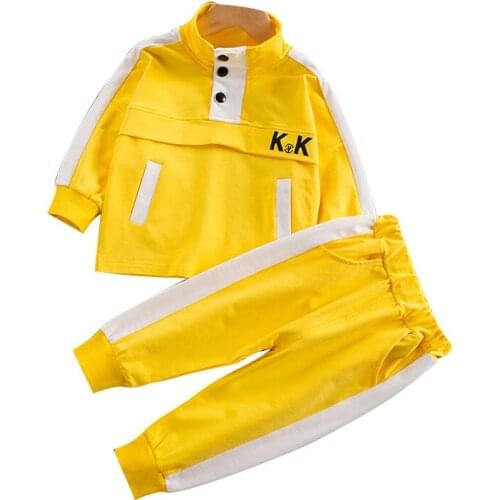 Children Spring Autumn Cotton Clothes Baby Boy Girls Letter Printed Jacket Pants 2Pcs/sets Outfit Kid Fashion Toddler Tracksuits