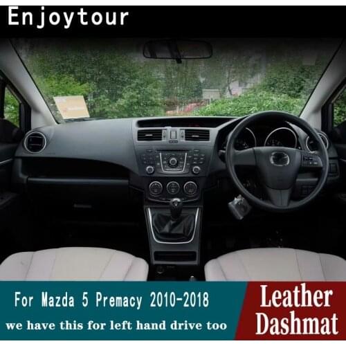 For Mazda 5 PREMACY 2011 2015 2016 2017 2018 Leather Dashmat Dashboard Cover Pad Dash Mat Carpet Car Styling Accessories RHD