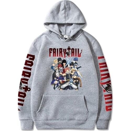 Fairy Tail Unisex Hoodies Japanese Anime Printing Men Hoodie Sweatshirt Daily Casual Fashion Designer Streetwear