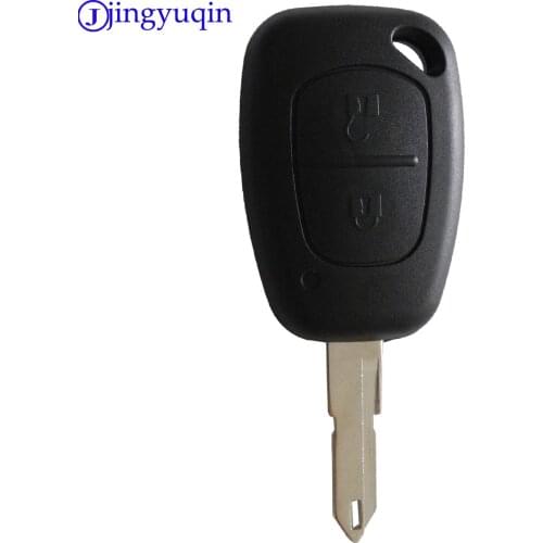 Jingyuqin 2 Button Remote Car Key Shell for Vauxhall/Opel Vivaro/ Renault Movano Trafic Renault Kangoo Blank FOB