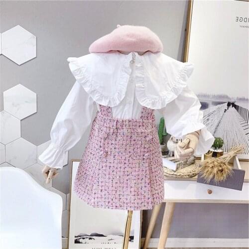 Girls' Suit Plaid Long-sleeved Two-piece Suit Boutique Kids Clothing Toddler Girl Clothes Toddler Fall Clothes Fashion Clothes