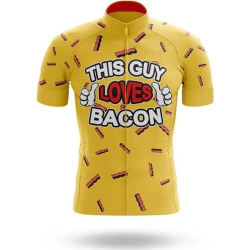 LairschDan 2021 Summer Bike Shirt Mens Cycling Jersey Short Sleeve Sportswear Wielren Kleding Heren MTB Bike Clothing Yellow