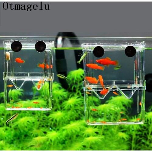 Mini Fish Breeding Isolation Box Fish Tank Aquarium Breeder Box Double Holes Betta Fish Hatching Incubator Aquarium Fish Bowl