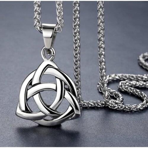 Fashion Classic Necklace with Pendant Stainless Steel Mens Lucky Chain Necklace Jewelry