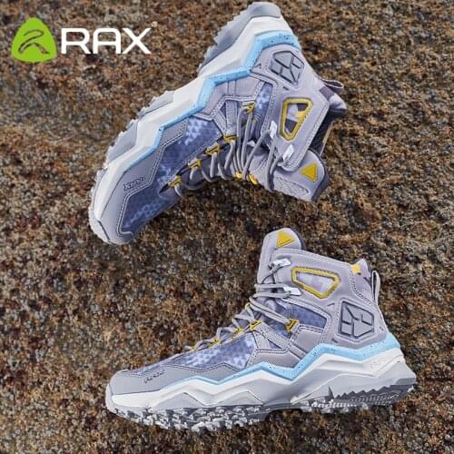 RAX winter mens and womens hiking shoes snow boots waterproof leather sports shoes super warm mens boots outdoor work shoes