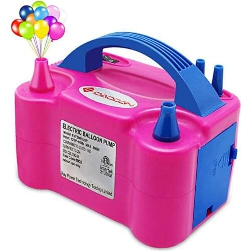 Portable Dual Nozzle Electric Balloon Blower Pump Electric Balloons Inflator For Wedding Birthday Party Decoration Supplies Rose