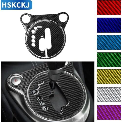 For Nissan 370z Z34 2009 2010 2011 2013 Carbon Fiber Stickers Shifter Panel Surround Interiors Gear Shift Frame Car Accessories