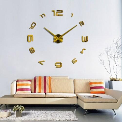 Public parity home decoration Study wall stickers mirror effect Brief style still life diy new fashion quartz wall clock