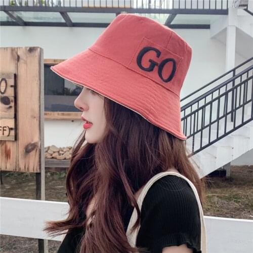 Autumn and Winter Ladies Fisherman Hat Korean Version Wild Double-sided Sun Cap Can Be Worn Japanese Face Small Basin Caps