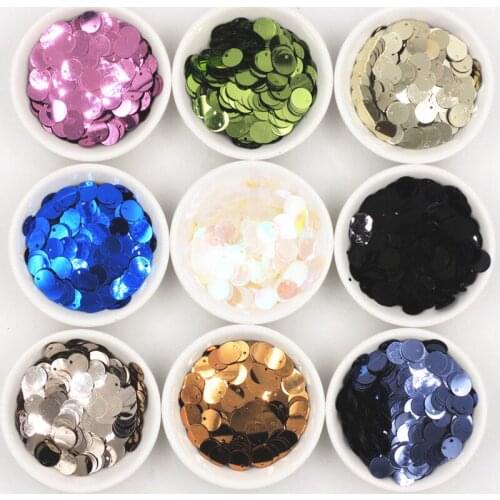 10g 10mm Sequins Large Flat Round Hole Loose Paillettes DIY Dance Decoration Wedding Handmade Crafts Lentejuelas Accessories