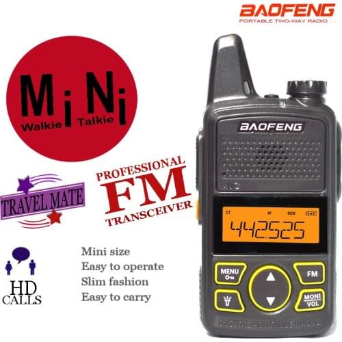 Original BAOFENG BF-T1 walkie talkie Mini Handheld Two way Radio Portable Ham FM Radio Handheld Transceiver baofeng T1