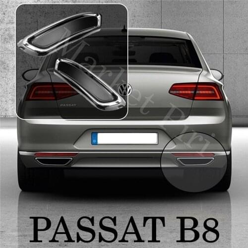 Passat B8 Stainless Steel Exhaust Diffuser Frame VW 2015-2019 Car Accessories Rear R-Line Sport Tuning Highline TSU FSU TDI