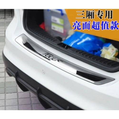 Car Styling Fit For Ford Focus 3 MK3 2012 -2017 Stainless Steel Back Rear Trunk Sill Scuff Plate Protection Pedal