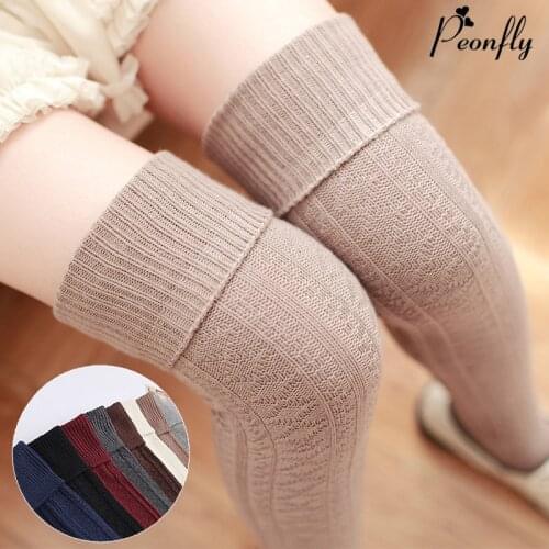 Thickness women high quality needle cotton knee high long high tube sexy thigh stockings pantyhose hosiery winter/autumn