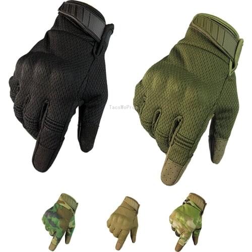 Hiking Fishing Gloves Full Finger Shooting Tactical Hunting Climbing Cs Gloves Durable for Combat Army Airsoft Paintball Camping
