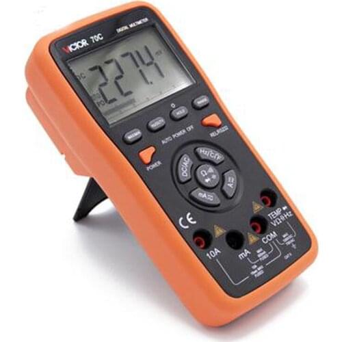 VC70C 6000 Counts Key Touch Auto Range 10A Resistance Capacitance Frequency Temperature Multimeter