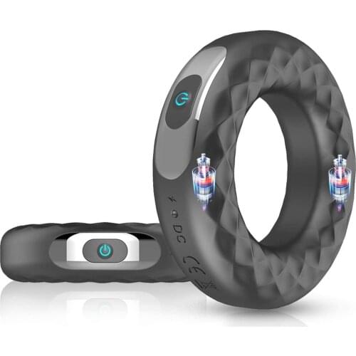 Vibrating Penis Cock Ring Sex Toys for Men & Couples Clit Stimulator with 10 Modes Vibration Penis Vagina Waterproof Powerful