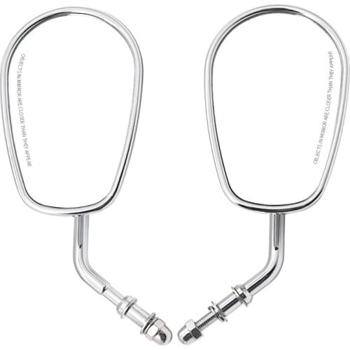 A Pair Chrome Motorcycle Rear View Mirror Side Mirrors For Harley Dyna SOFTAIL Touring Road King Classic SPORTSTER XL883 XL1200