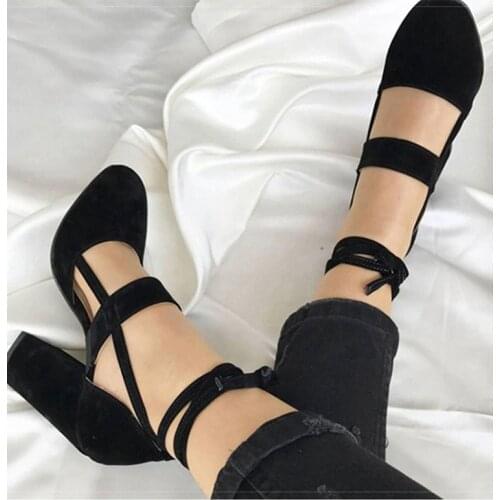 Women Pumps Plus Size Women Heels Chaussures Femme Gladiator Summer High Heels For Party Wedding Shoes Women Thick Heels