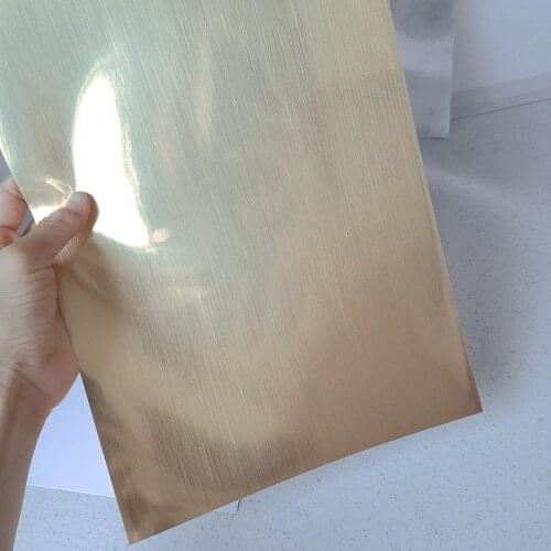 10 Sheets 210x297MM Laser Coated A4 Gold and Silver Label Printing Paper Wire Drawing Size PET Waterproof Adhesive Sticker