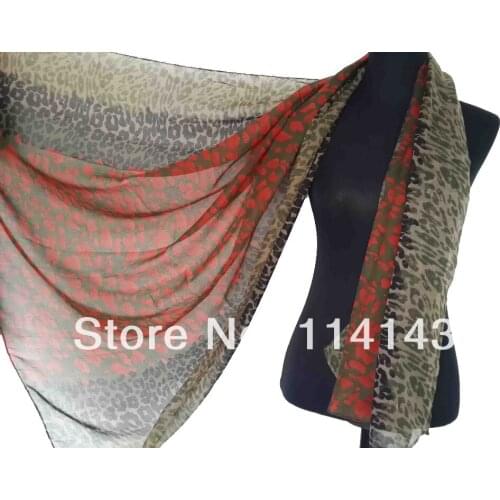 10pcs/lot Fashion Leopard Print Ladies Scarf Shawl Wrap Accessories Hijab Muslim Scarves, Free Shipping