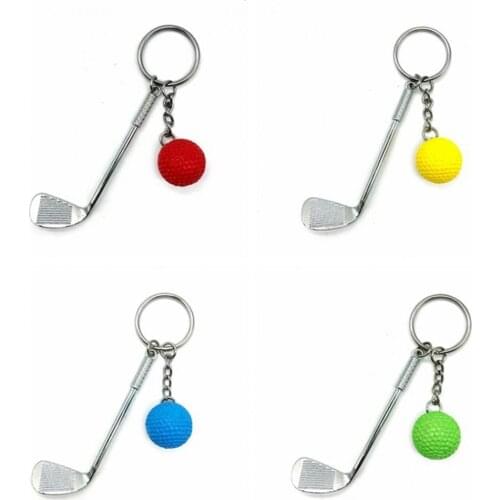 10Pcs Mini Golf Club Ball Pendants Keychains Keyrings Fans Souvenirs Ornaments Handbag Car Key Holder Bag Pendant Childrens Toy