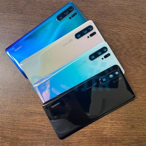 10/PCS 6.47" Replacement Back Glass Cover Battery Housing Rear Door Battery Case with Camera Lens Adhesive For Huawei P30 pro