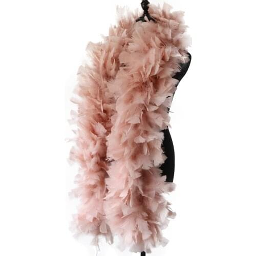 200 Gram Fulffy Leather Pink Turkey Feather Boa Big Decorative Feathers Scarf Handicraft Accessories Christmas Tree Decoration