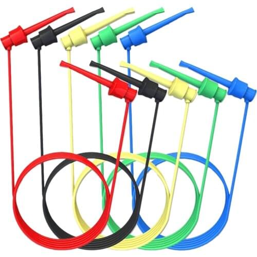 5PCS Test Leads,Silicone Test Leads Grabber Test Hooks Probe Electronic Testing for Testing Dual IC Test Hooks Clips