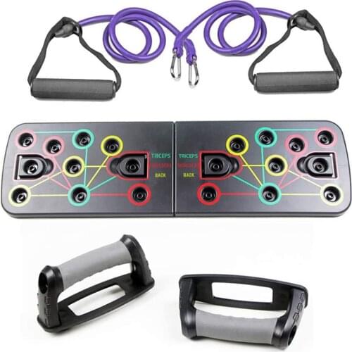 9 in 1 Push Up Rack Board Men Women Comprehensive Fitness Exercise Push-up Stands Body Building Training System Home Equipment