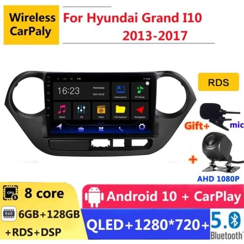 6G RAM 2 din android 10 car radio auto stereo for Hyundai Grand i10 2014 2015 2016 2017 navigation GPS DVD Multimedia Player