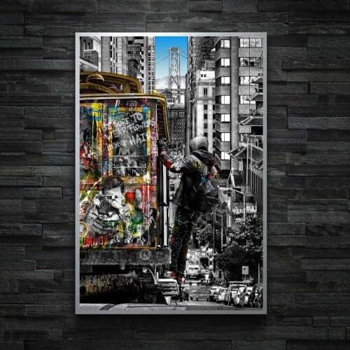 Banksy Artwork San Francisco is Beautiful Canvas Posters and Print Modern Pop Street Art Pictures for Home Living Room Decor