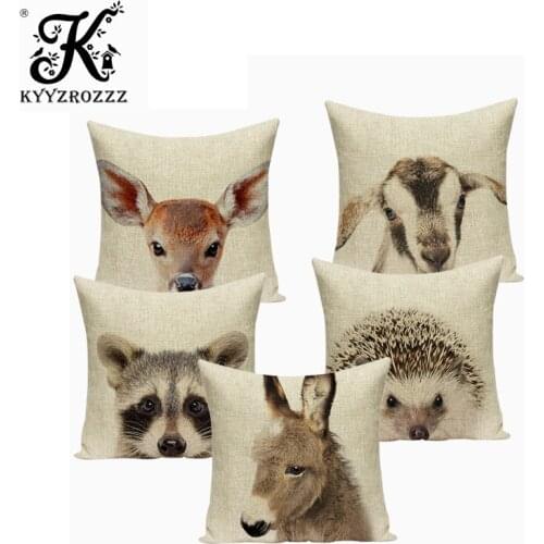 Animal owl pillow cover pillow covers decorative Lovely throw pillows Little tiger print cushions for sofa Custom cover cushion