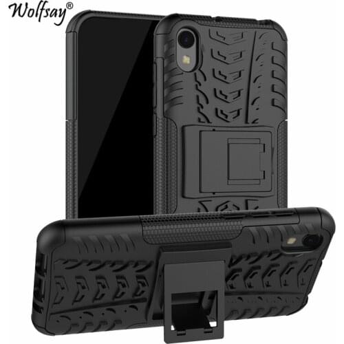 Wolfsay Case for Huawei Honor 8S Cover Soft Rubber & Hard PC Case For Huawei Honor 8S Case KSE-LX9 Phone Holder Business fundas